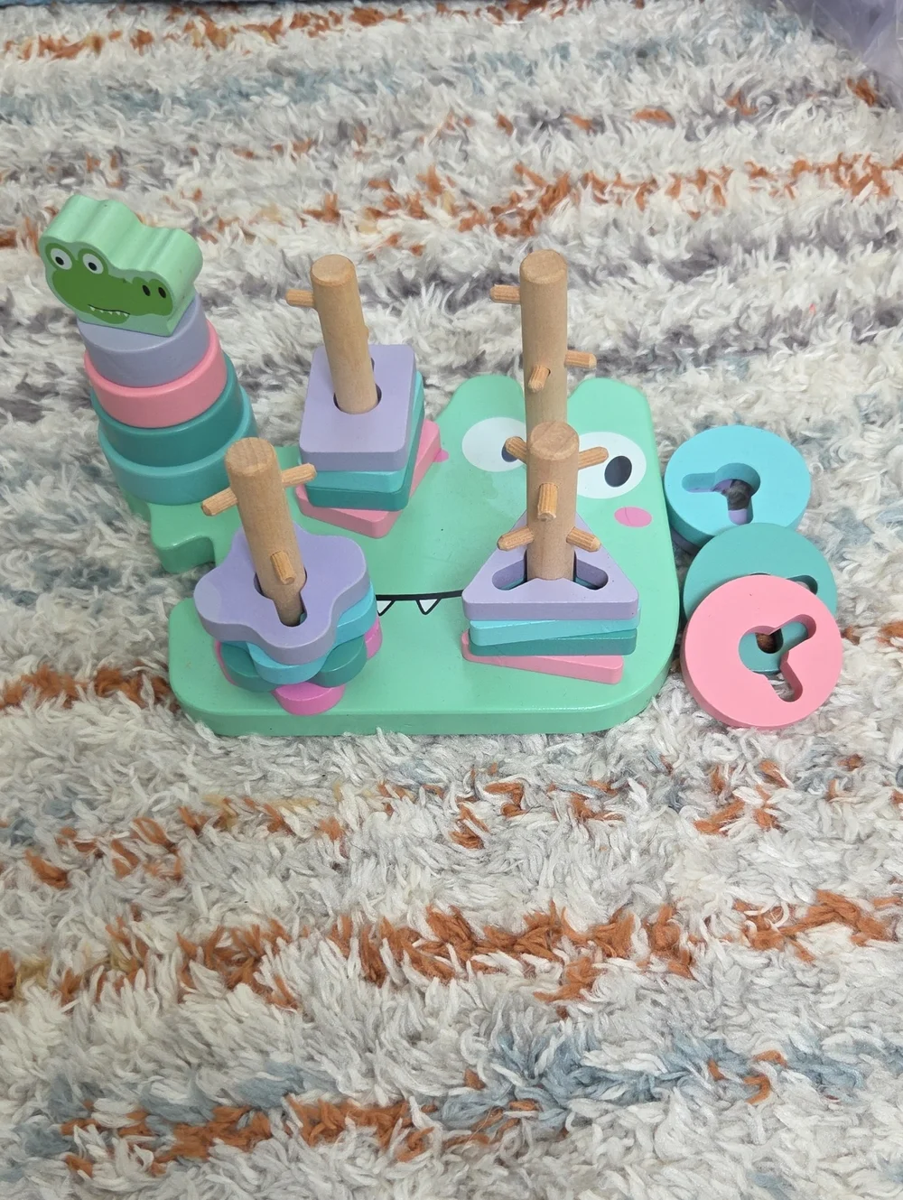 Montessori 3D Puzzle Educational Wooden Toy Crocodile